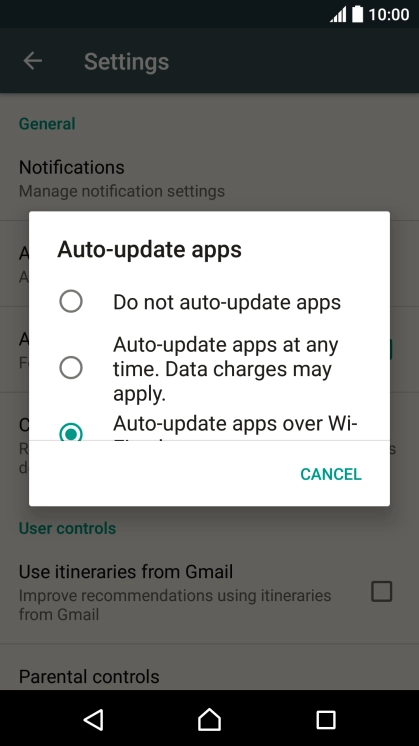 Press Do not auto-update apps to turn off the function.