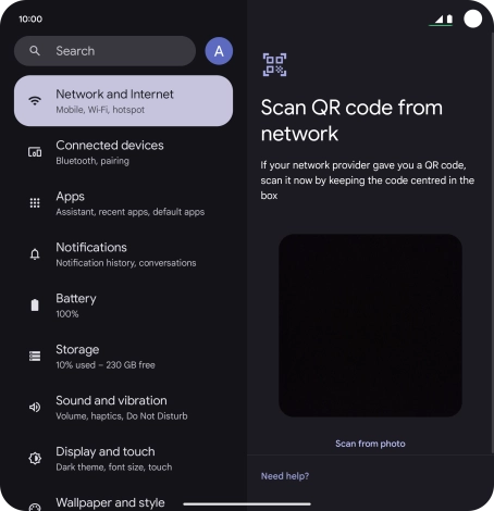 Place the QR code you've received inside the phone camera frame to scan the code.