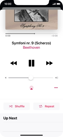 Press Shuffle to turn the function on or off.
