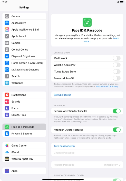 Press Set Up Face ID.