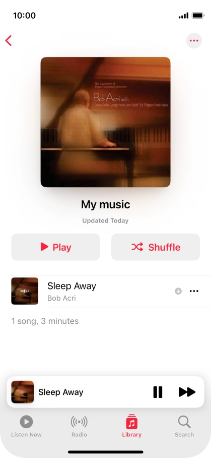 Press the song title.