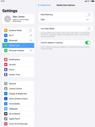 Press the indicator next to 