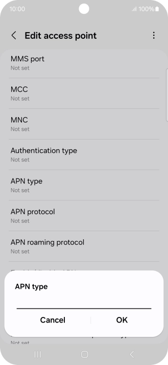 Key in mms and press OK.