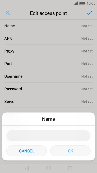 Key in Vodafone MMS and press OK.