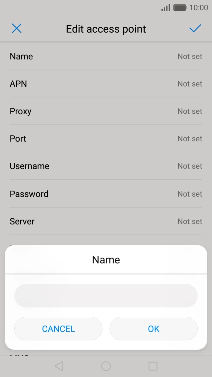 Key in Vodafone MMS and press OK.