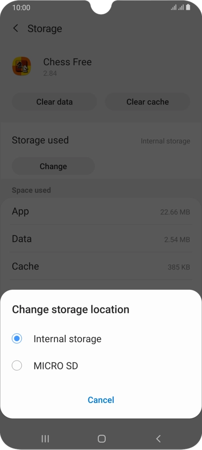 Press the name of the memory card.