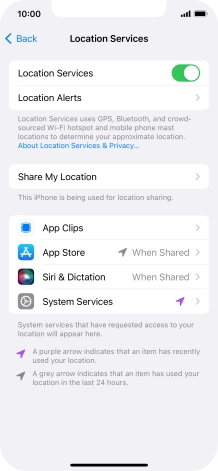 Press the required app.