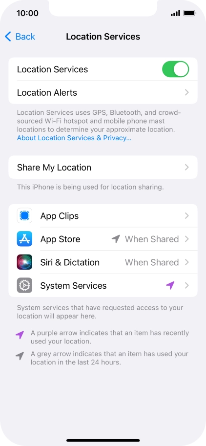 Press the required app.