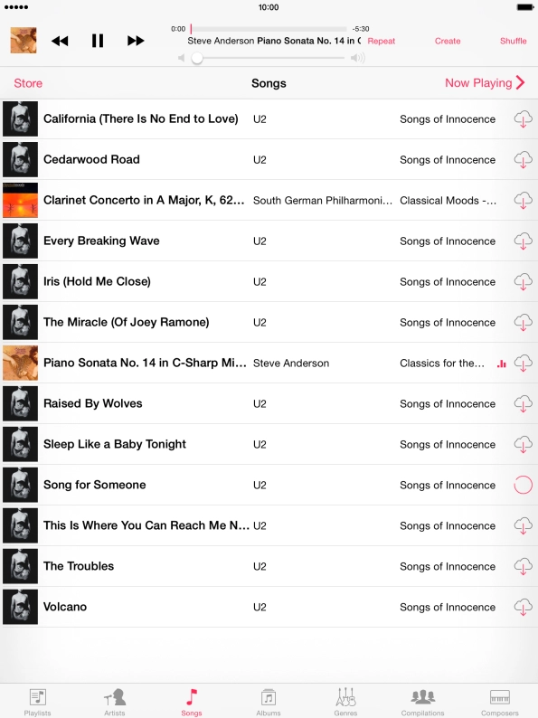 Press arrow right to go to the next audio file.
