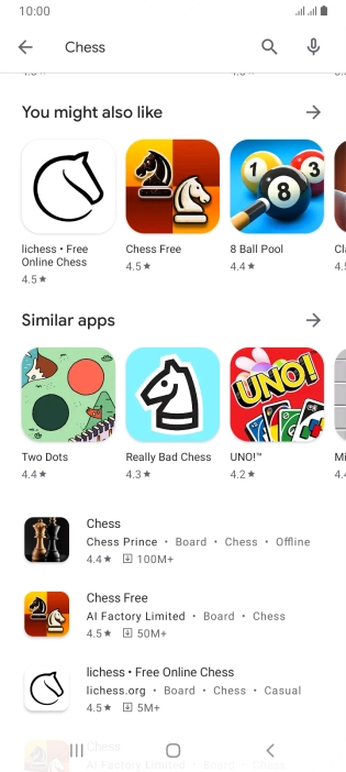 Press the required app.