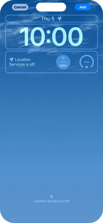 To customise the way the lock screen date is displayed, press the date widget and follow the instructions on the screen to select the required widget display mode.