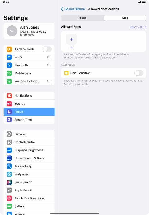 Press the indicator next to 