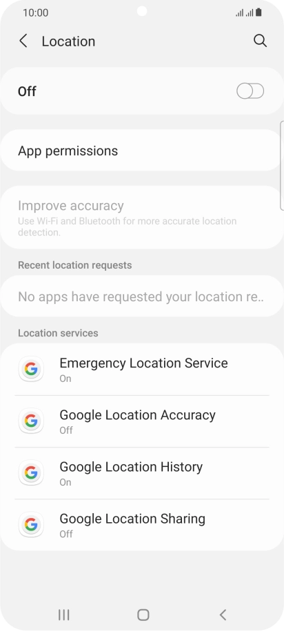 Press the indicator to turn the function on or off.