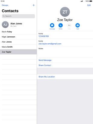 Press the new contact icon.