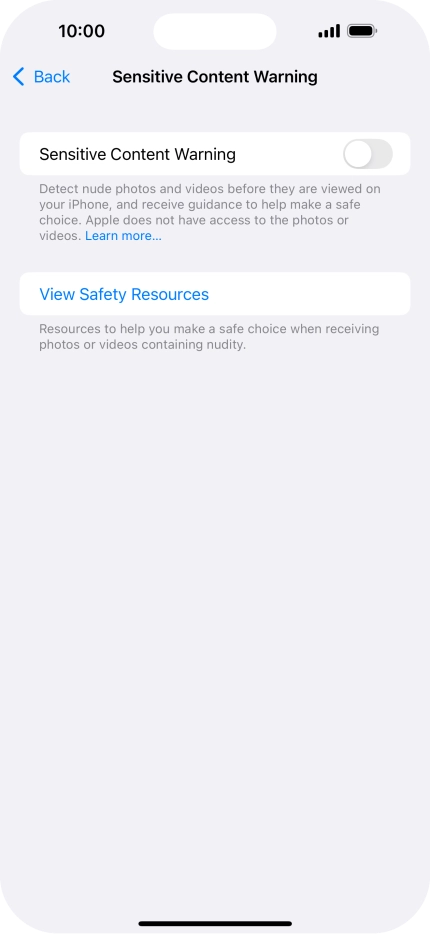 Press the indicator next to 