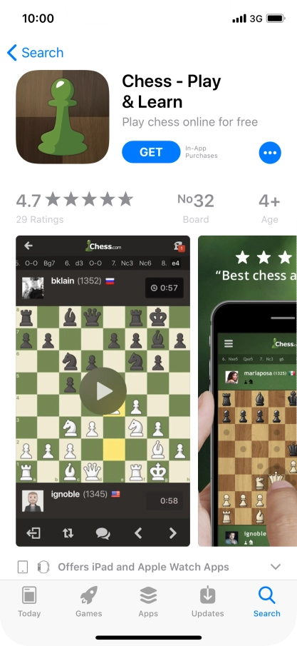 Press GET and follow the instructions on the screen to install the app.