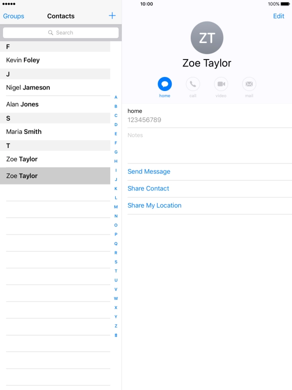 Press the Home key to return to the home screen.