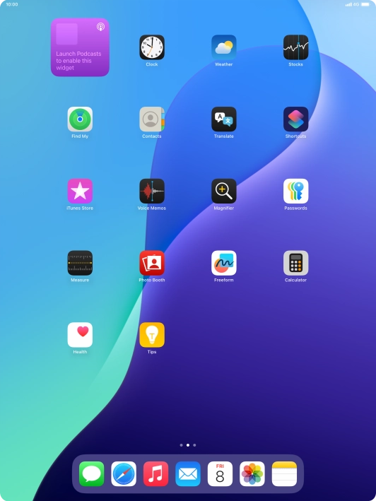 If you're using a Widget Stack: slide up or down on the stack to select the required widget.