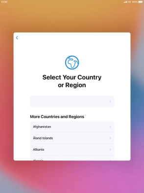 Press the required country or area.