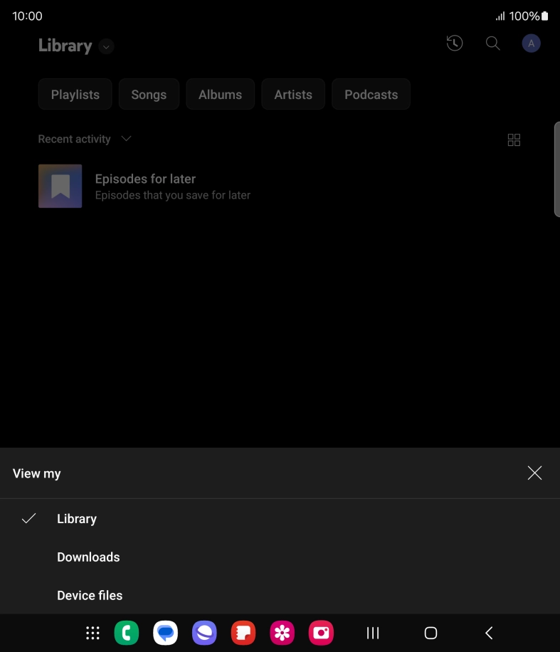 Press the required category and go to the required audio file.