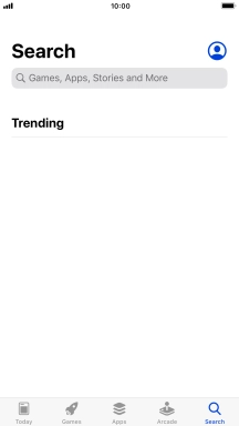 Press the search field and key in the name or subject of the required app.