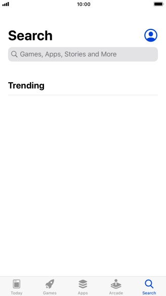 Press the search field and key in the name or subject of the required app.