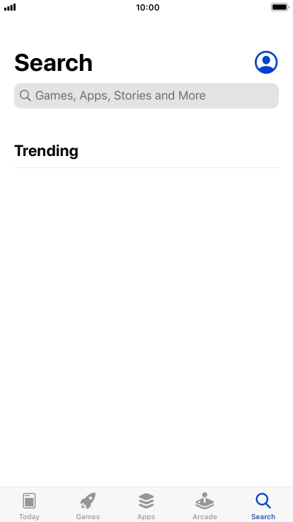 Press the search field and key in the name or subject of the required app.