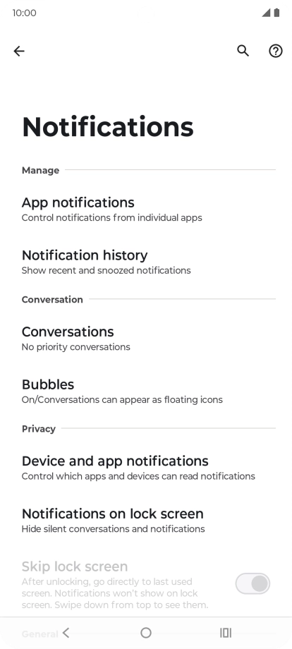 Press App notifications.