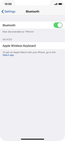 Press the required Bluetooth device and follow the instructions on the screen to pair the device with your phone.