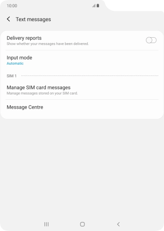 Press Message Centre.