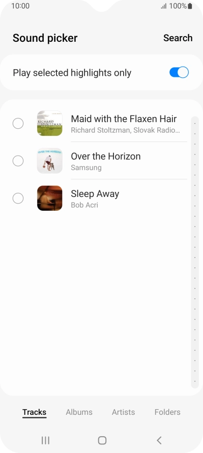 Press the required ring tones to hear them.