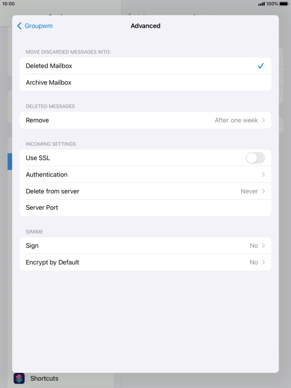 Press Authentication.