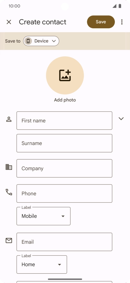 Press First name and key in the required first name.