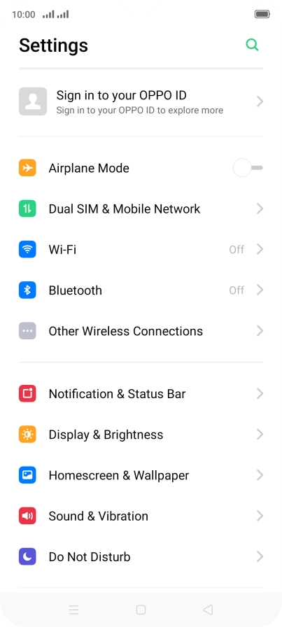 Press Dual SIM & Mobile Network.