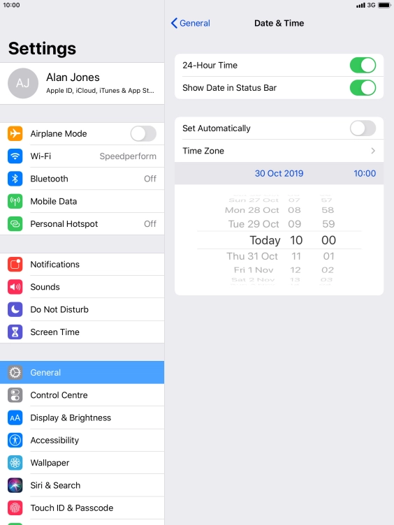 Press the indicator next to 