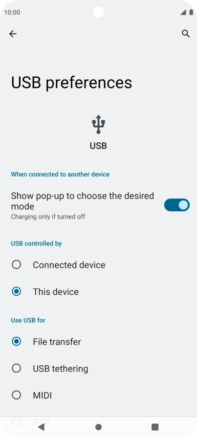 Press File transfer.