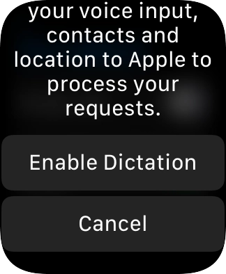 Press Enable Dictation.