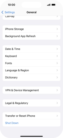 Press Transfer or Reset iPhone.