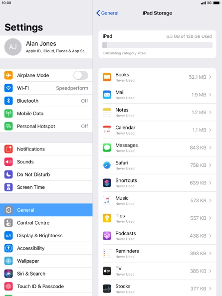 Press the required app.