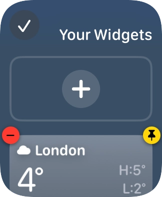 Press the add widget icon and go to the required widget.