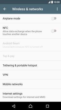Press Tethering & portable hotspot.