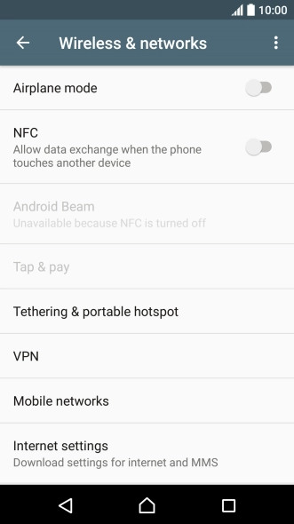 Press Tethering & portable hotspot.