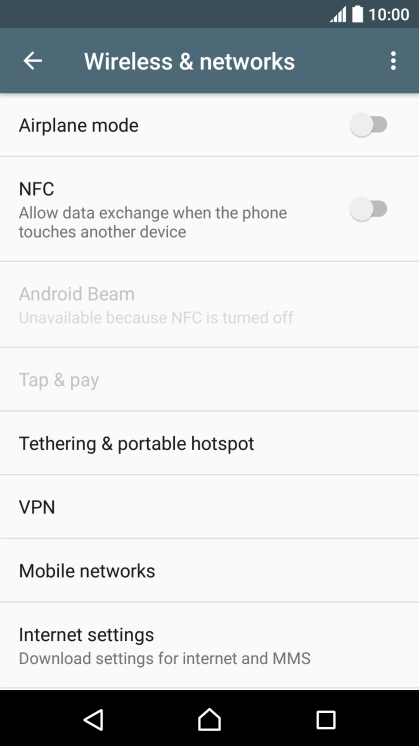 Press Tethering & portable hotspot.