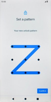 Repeat the selected phone lock code and press Confirm.