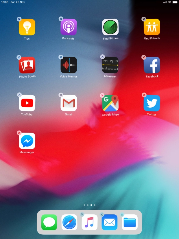 Press the delete icon.