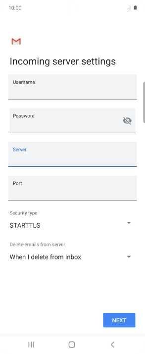 Press the field below 