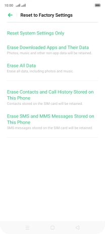 Press Erase All Data.