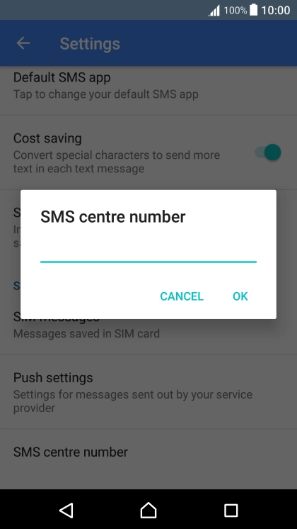 Key in +61415011501 and press OK.