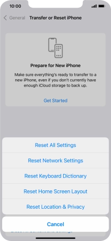 Press Reset All Settings.
