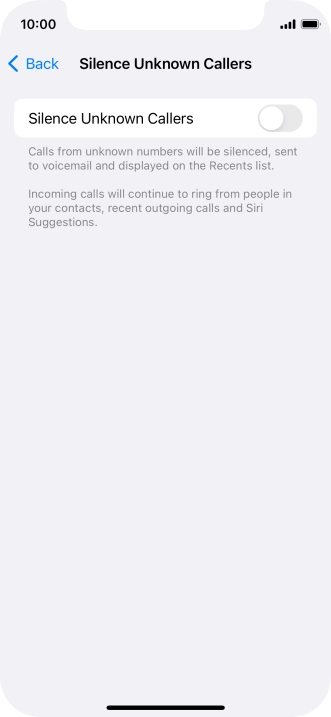Press the indicator next to 